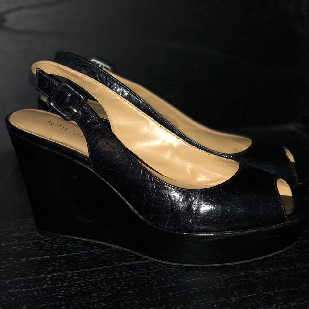 Nine West Charlotta Wedge Slingback Mules